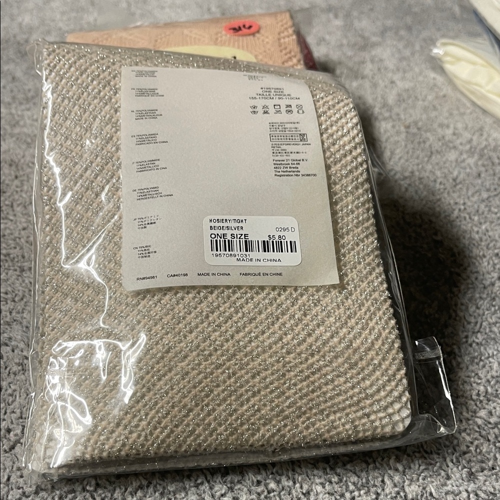 Forever 21 Beige/Cream Textured Tights - Picture 2 of 2